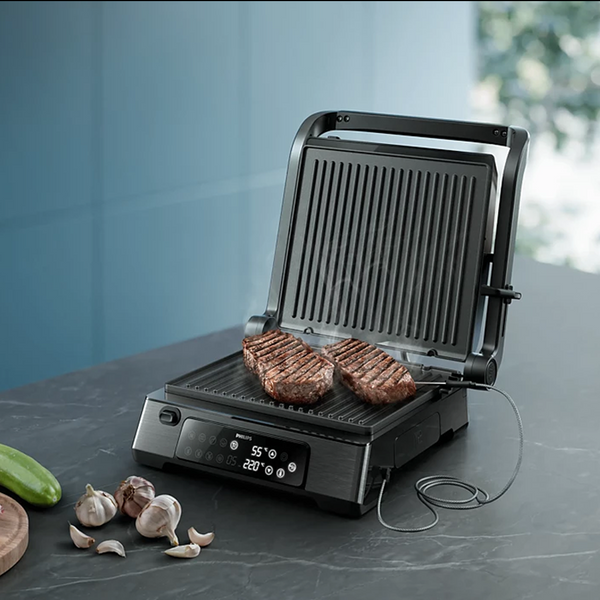 Philips 7000 Series Contact Grill HD6307 - 37x34cm with Thermometer Probe