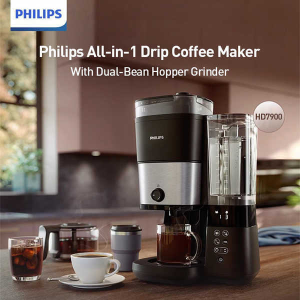 Philips All-in-1 Brew Drip coffee maker with built-in grinder HD7900
