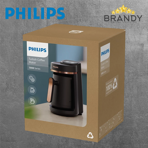 Philips Series 5000 HDA150 Turkish Coffee Maker 4-Cup 735W Black Copper