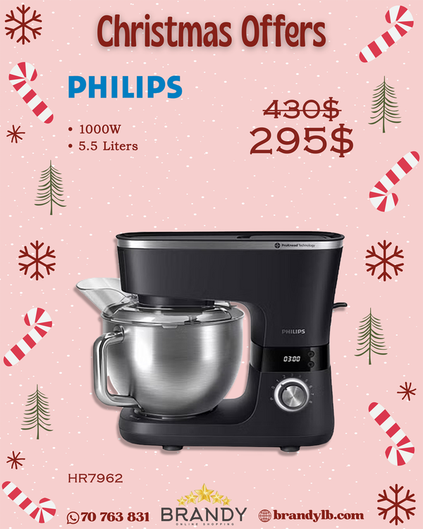 Stand Mixer 5.5L HR7962 with LED Timer & 8 Speeds