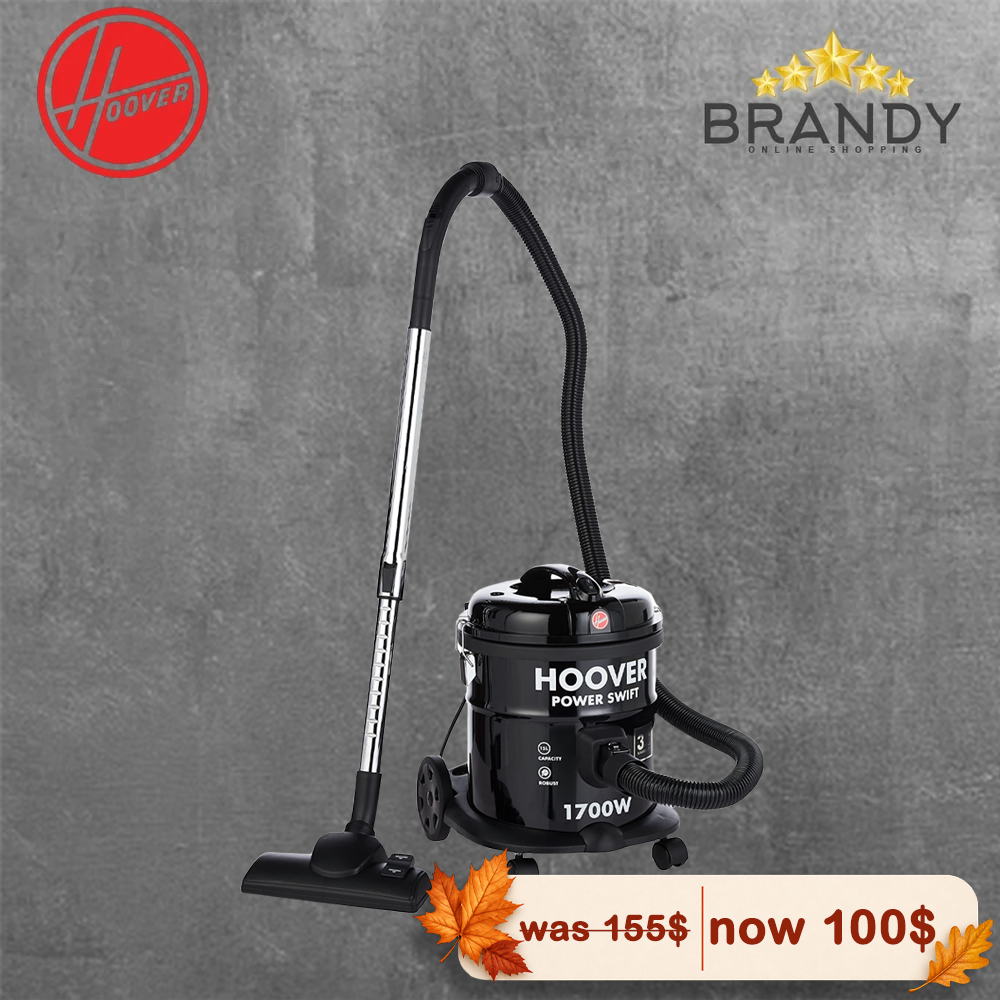 Hoover Power Swift Compact Drum Vacuum HT85-TO-ME 1700W 15L Black