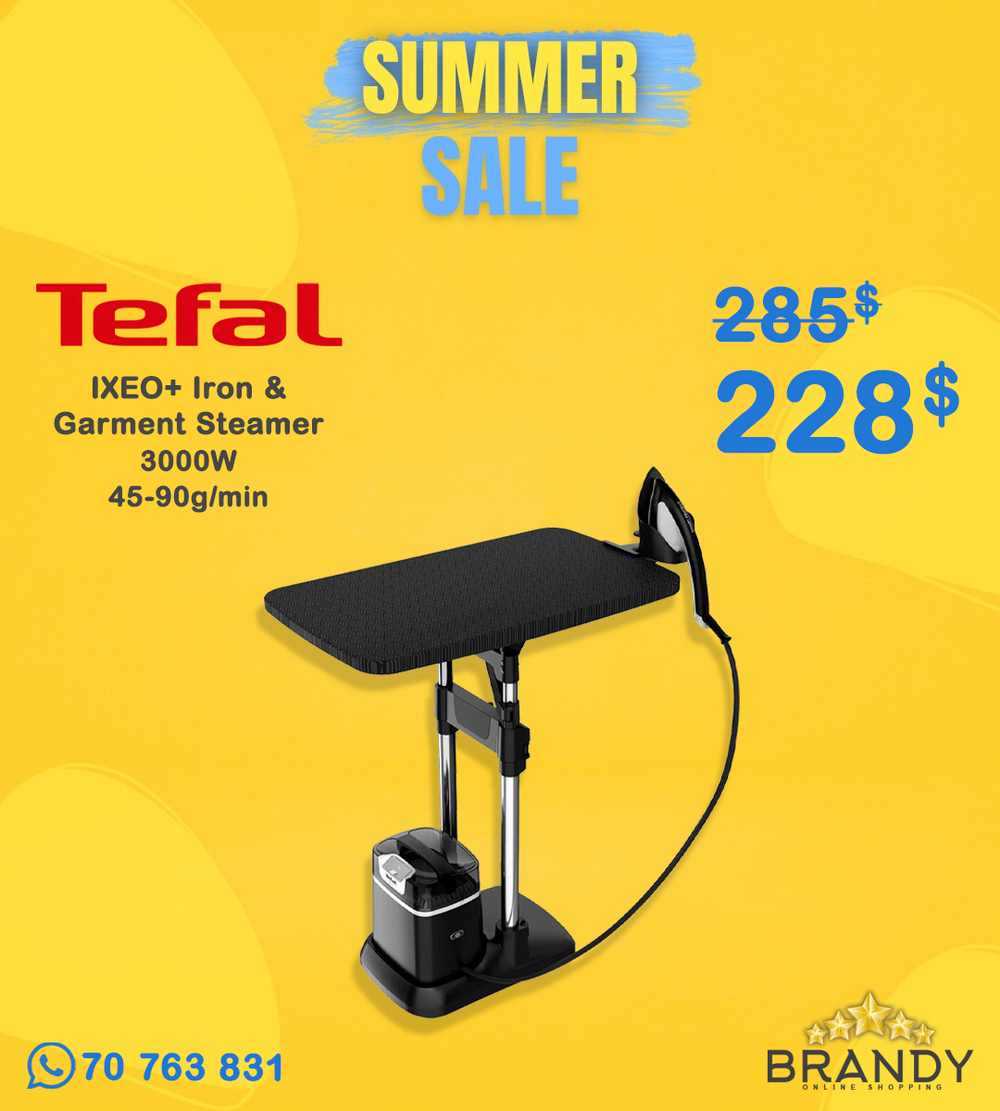 Tefal IXEO+ QT1510 Iron & Garment Steamer 2980W 1L 3-Position