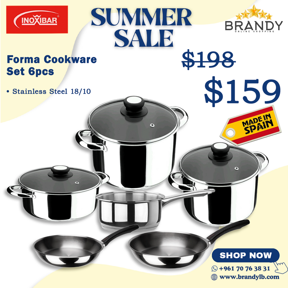Forma Cookware Set 6pcs - Stainless Steel - Made In Spain