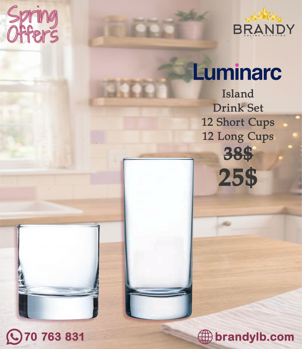Luminarc Island 24-Piece Drink Glass Set-1