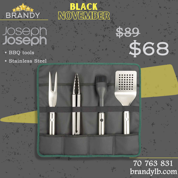 GrillOut Retractable BBQ Tool Set & Case