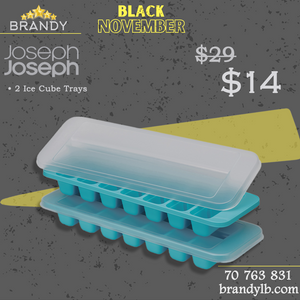 Flow Set 2 Ice Cube Trays with 14 Large Cubes Capacity