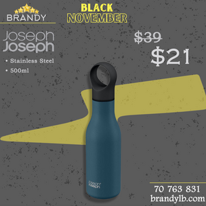 Loop Bottle 500ml Blue - Double Walled Stainless Steel