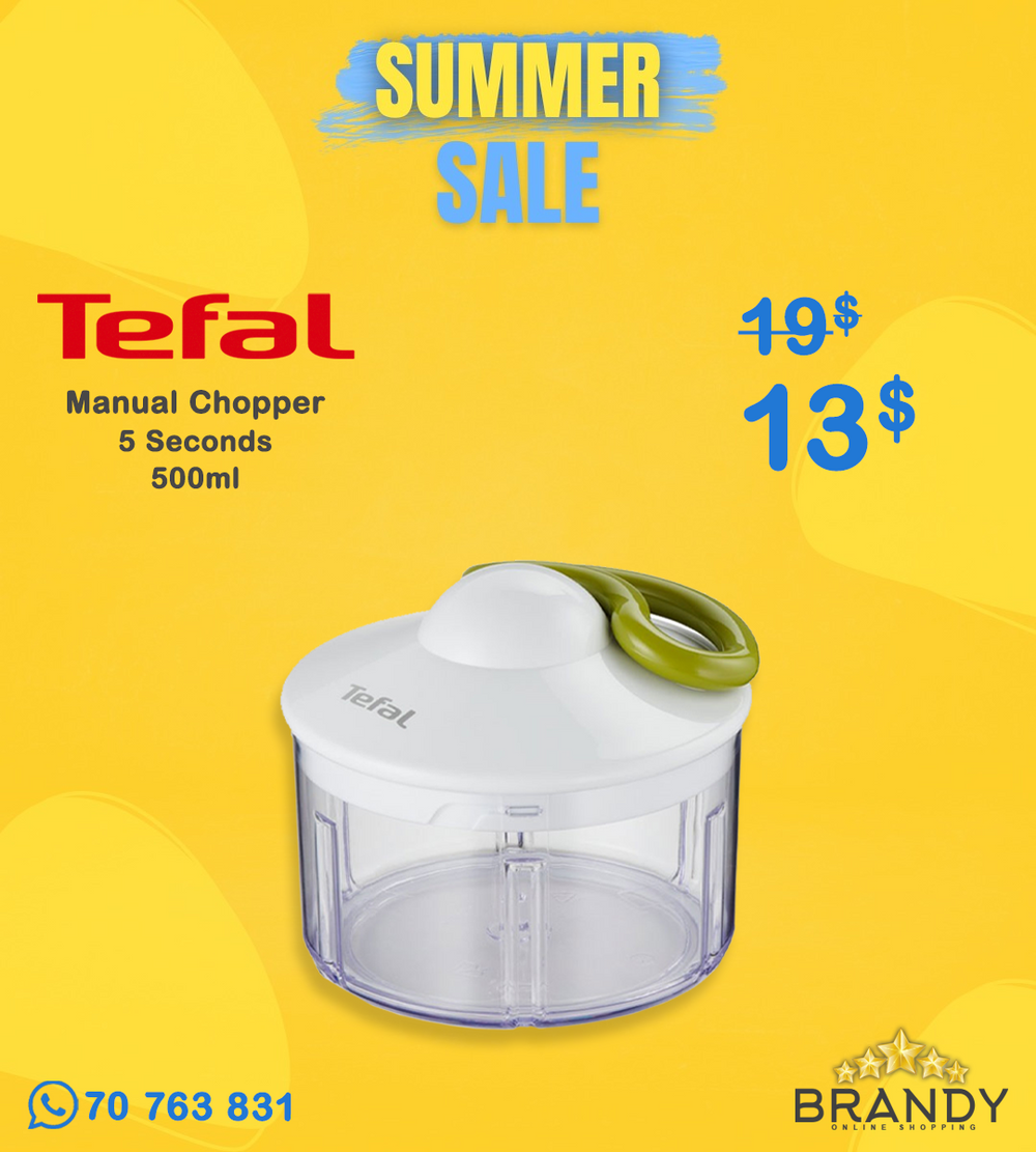 Tefal 5 Second Manual Chopper K1330404 500 ml White Green