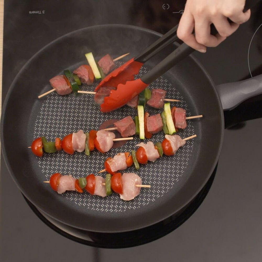 Tefal Ingenio Food Tongs K2060714 35.6 cm Platinum Silicone Head Black/Red