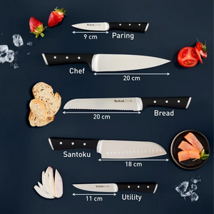 Tefal Ice Force Wood Knife Block with 5 Knives K232S574