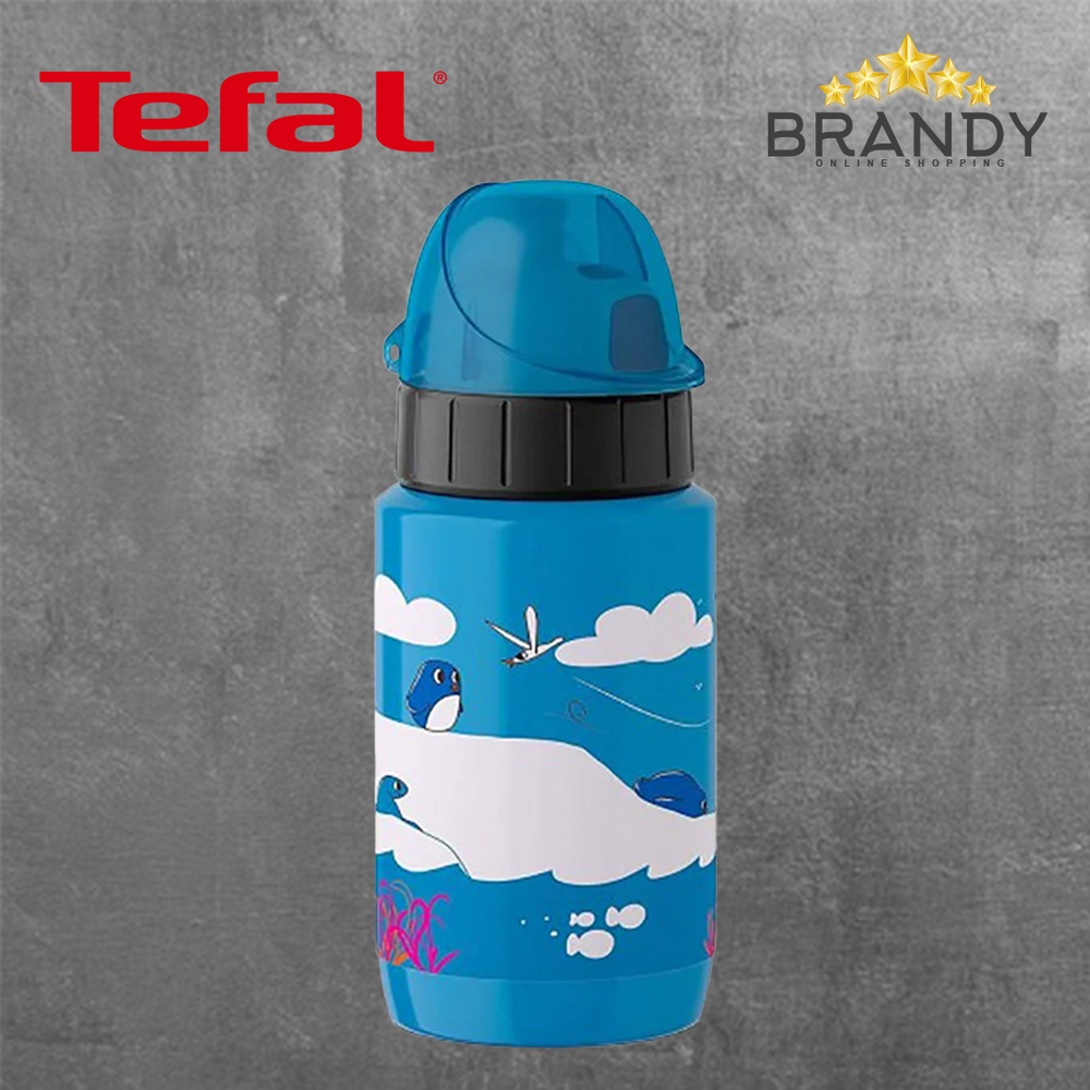 Tefal Drink2Go Penguin Blue Bottle 0,4L - Light Steel