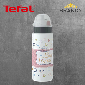 Tefal Drink2Go Best Friends White Bottle 0,6L - Light Steel