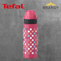 Tefal Drink2Go Dots Pink Bottle 0,6L - Light Steel