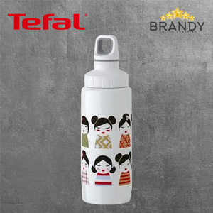 Tefal Drink2Go Geisha White Bottle 0,6L - Light Steel