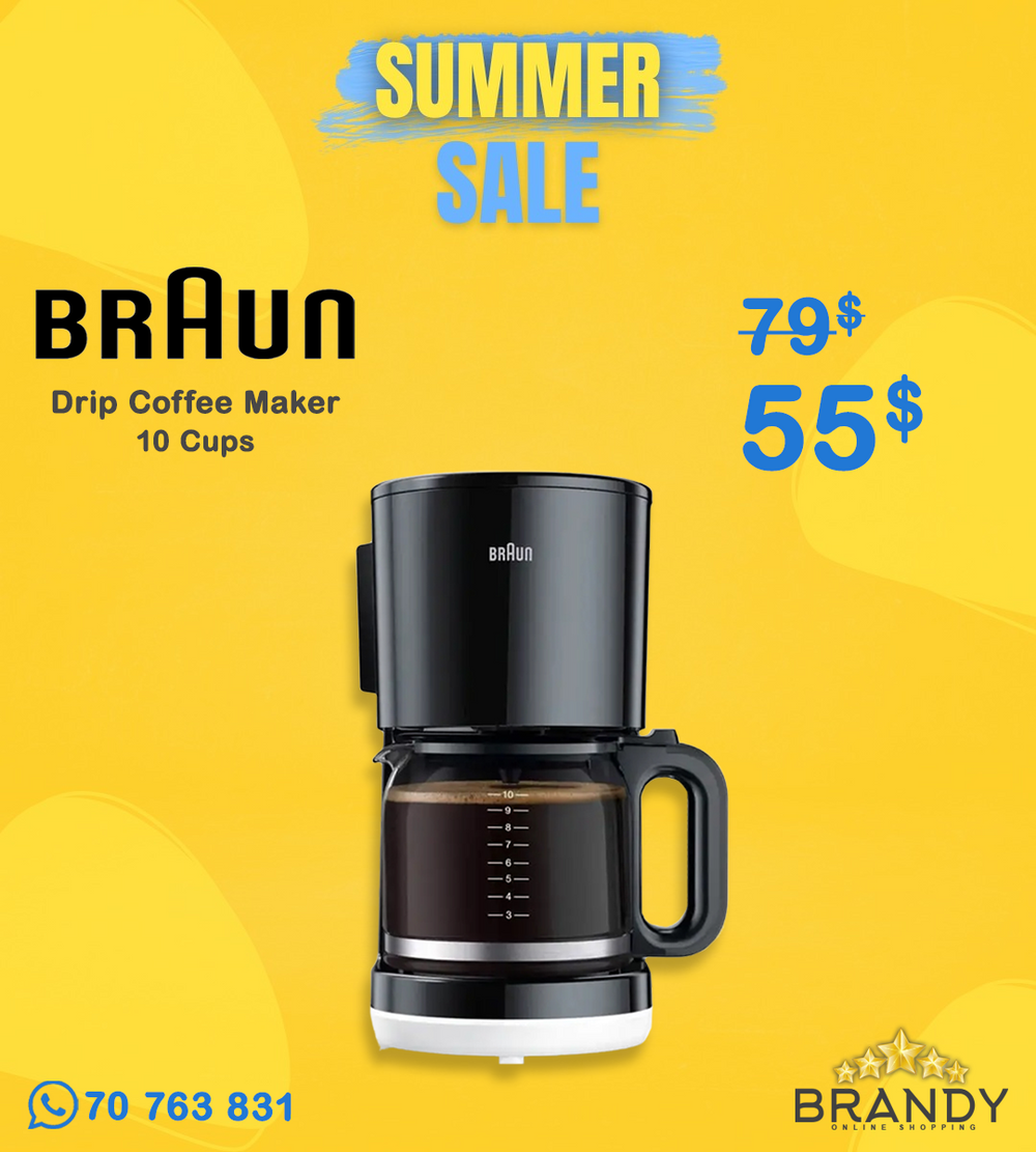 Braun Breakfast1 KF1100BK 10-Cup Drip Coffee Maker AromaCarafe Black