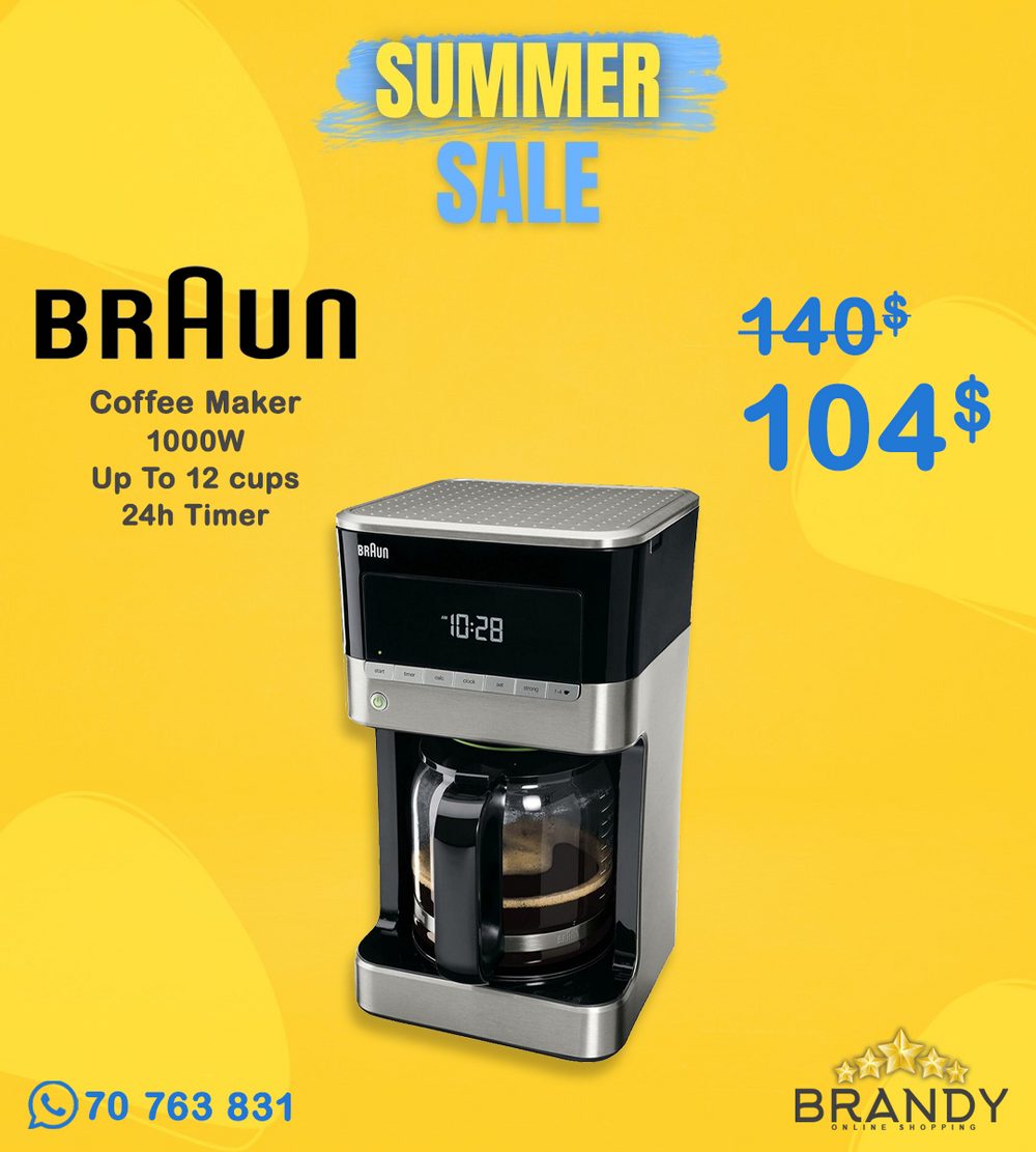 Braun PurAroma 7 KF7120BK 12-Cup Programmable Coffee Maker 24-Hour Timer