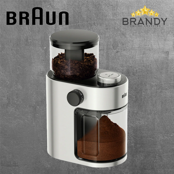 Braun KG7070 FreshSet Burr Coffee Grinder 15 Settings 220g Hopper Silver