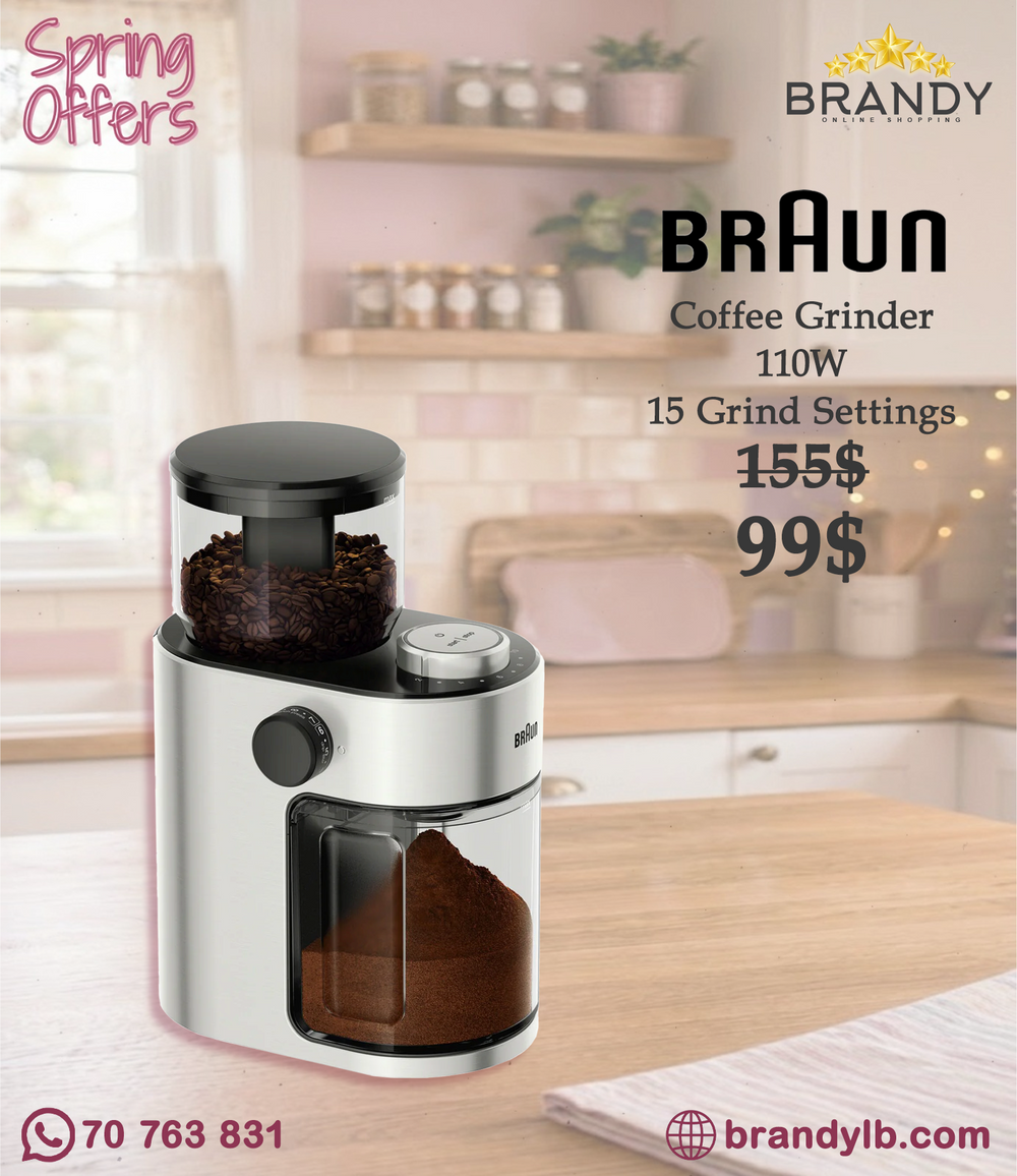Braun KG7070 FreshSet Burr Coffee Grinder 15 Settings 220g Hopper Silver