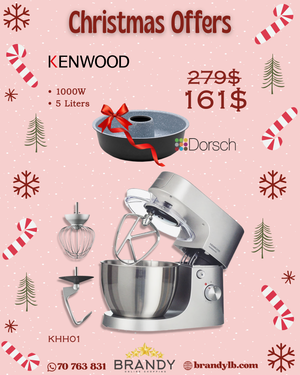 Stand Mixer 5L KHH01.000SI - Stainless Steel Bowl + Free Dorsch Cake Mould