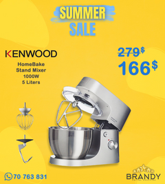 Kenwood KHH01.000SI HomeBake Stand Mixer 5L Stainless Steel 6-Speed