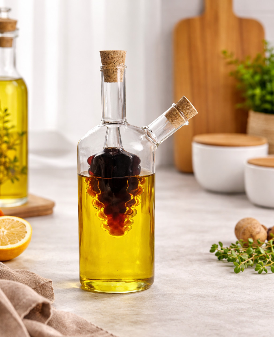 Danny Home Glass Oil & Vinegar Dispenser 2 in 1 310ml KY-066-1