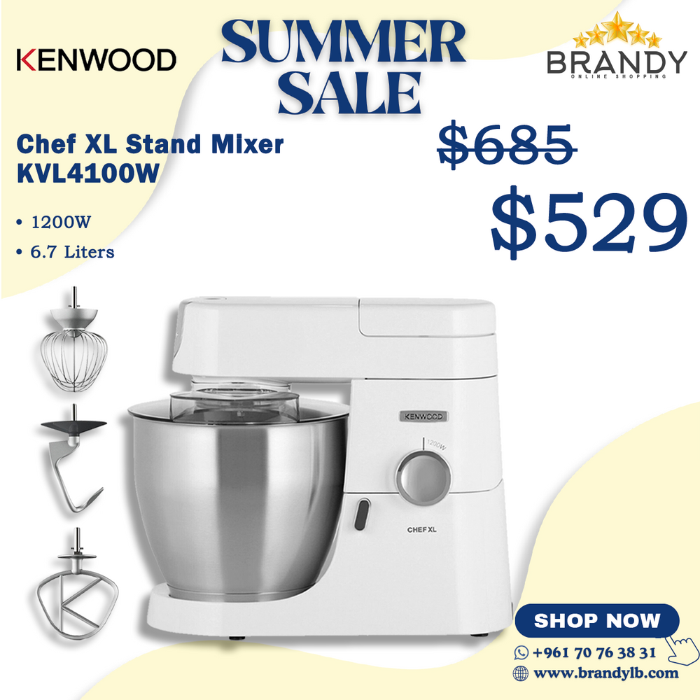 Stand Mixer Chef XL White 6.7L KVL4100WH
