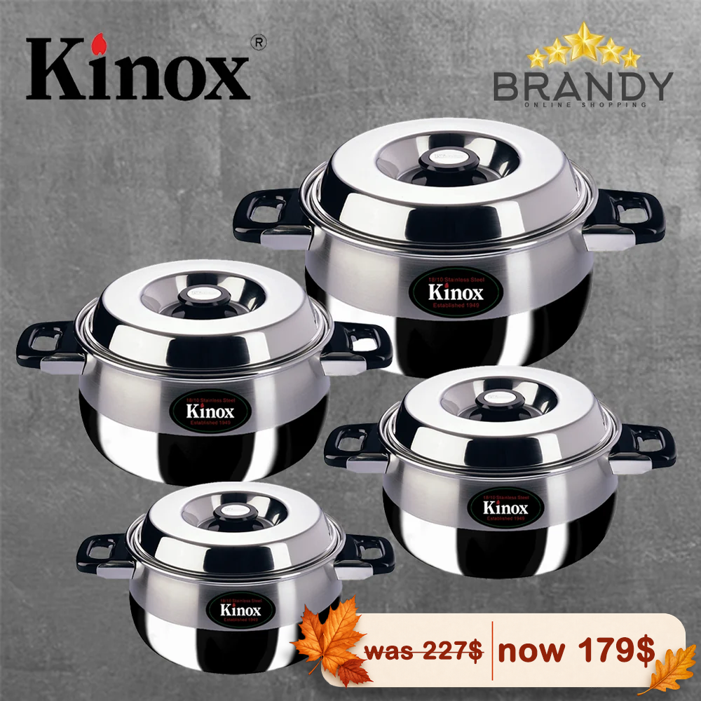 Kinox 4-Piece 18/10 Stainless Steel Pot Set 18/20/24/28 cm