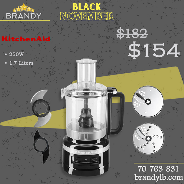 KitchenAid Food Processor Black 1.7L