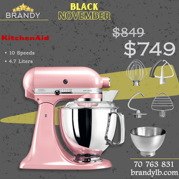 Artisan Stand Mixer 4.8L Pink