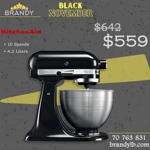 Stand Mixer Classic 4.3L Black, 10 Speeds + Free Cook Book