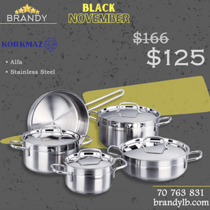 Alfa Cookware Set 5pcs Stainless Steel