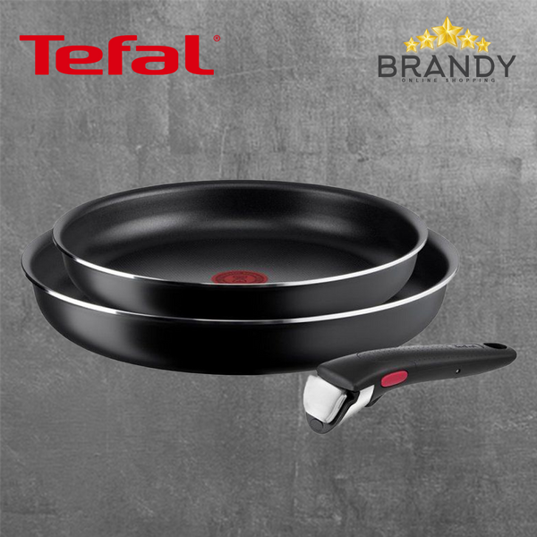 Tefal Ingenio Easy Cook & Clean Frypan Set 24 & 28 cm 3-Piece Black L1539143
