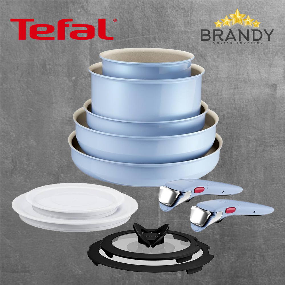Tefal Ingenio Serenity Blue Calm Cookware Set 11-piece L827SB04