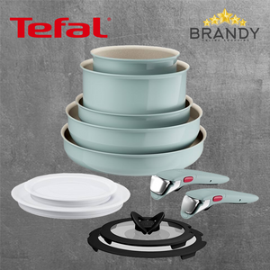 Tefal Ingenio Serenity Eucalypt Green Cookware Set 11-piece L828SB04