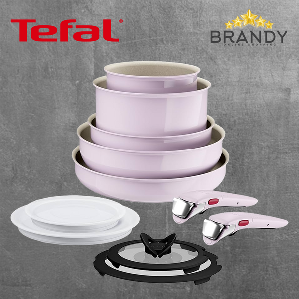 Tefal Ingenio Serenity Pink Clay Cookware Set 11-piece L830SB04