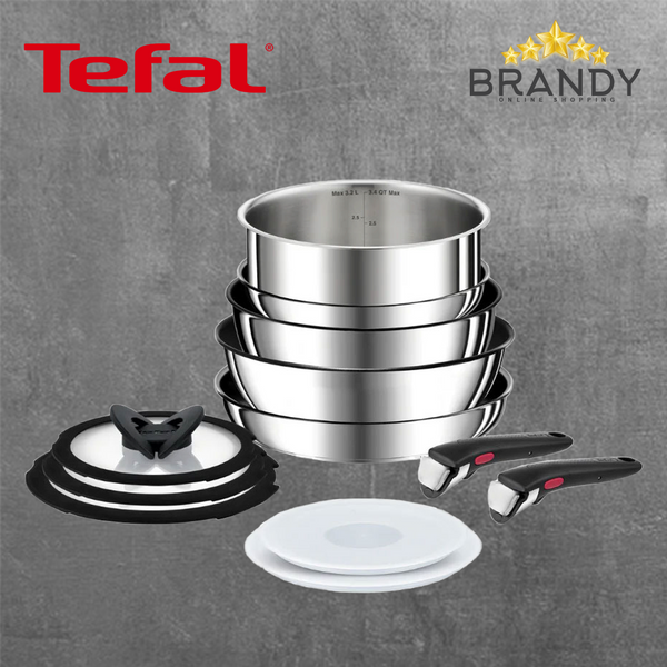 Tefal Ingenio Preference L9739053 12-Piece Stainless Steel Induction Cookware Set