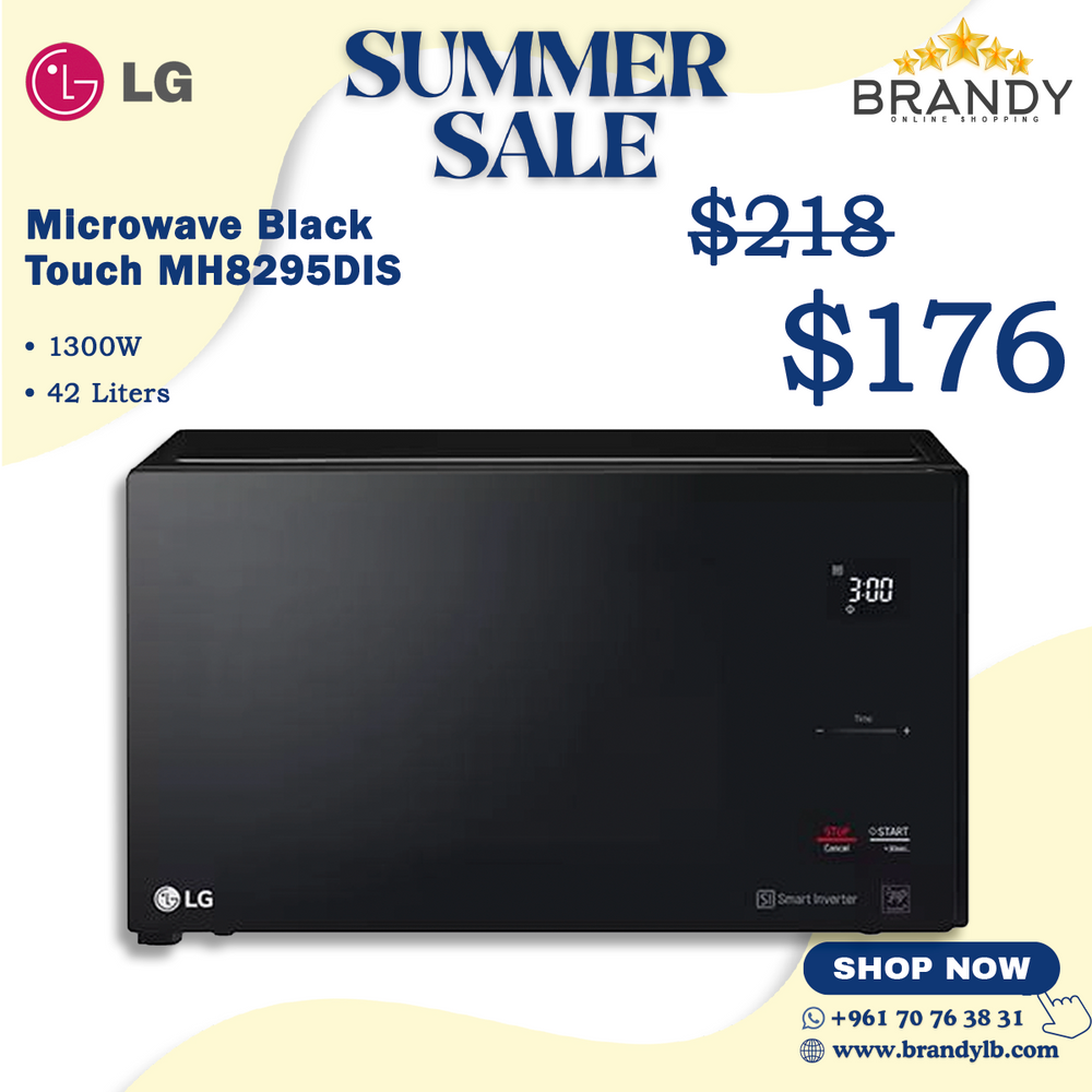 Microwave Black 42 Liters 8295DIS Smart Inverter Touch Controls