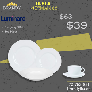 Everyday Dinner Set 30pcs Opal Glass