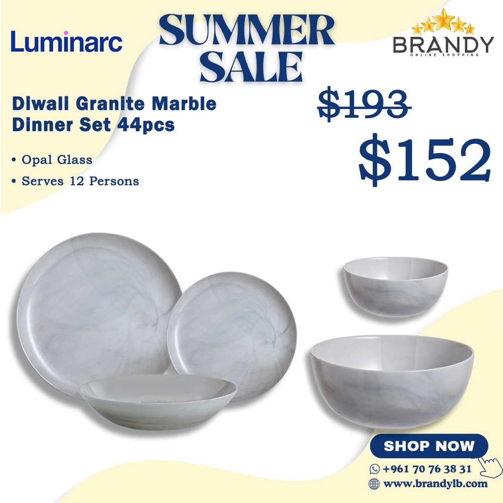 Diwali Granite Marble Dinner Set 44pcs