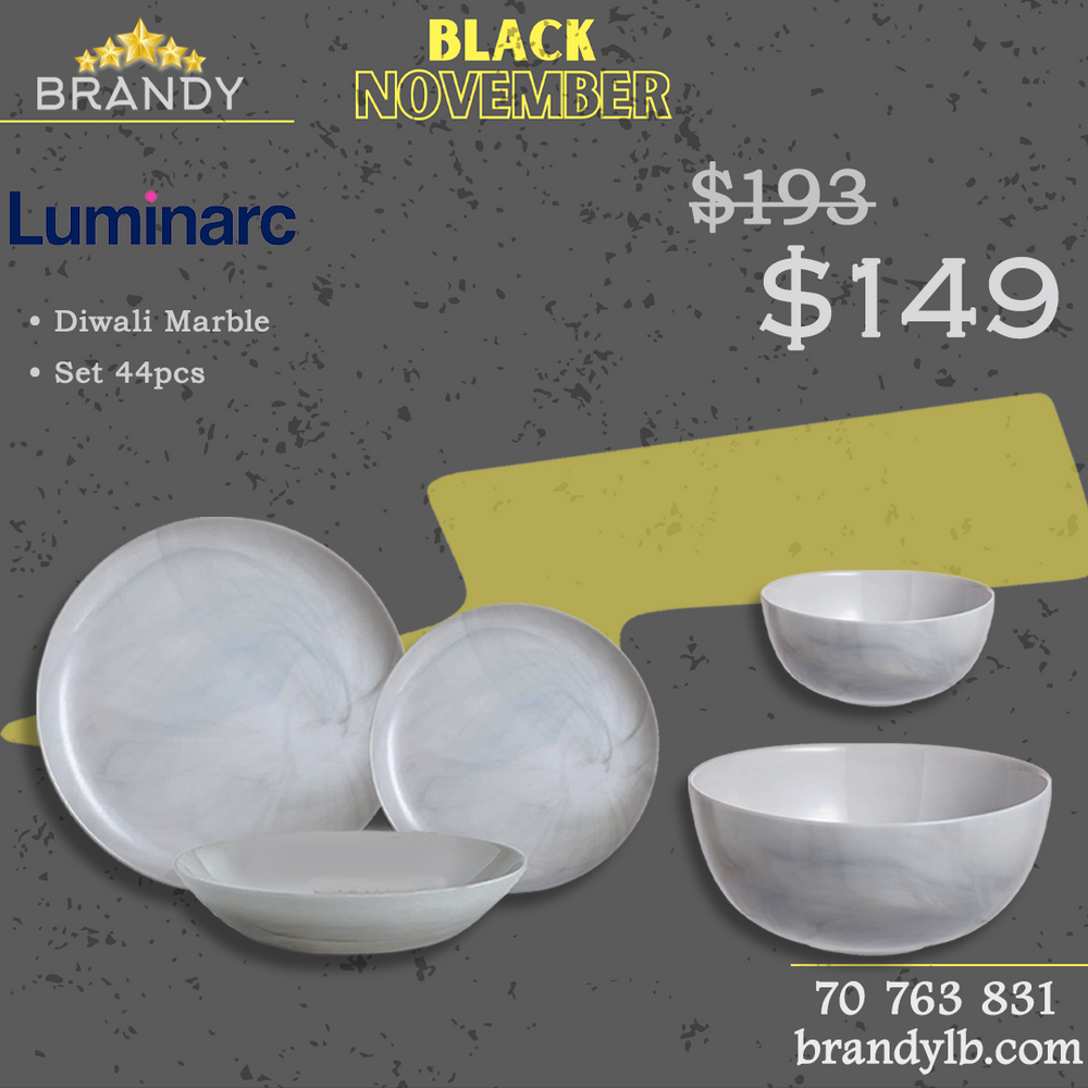 Diwali Granite Marble Dinner Set 44pcs