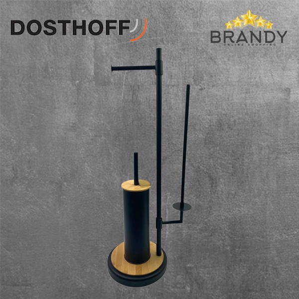 Toilet Brush with Paper Holder Bamboo/Iron