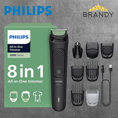 Philips Series 3000 MG3940/15 All-in-One 8-in-1 Multigroom Trimmer, Black