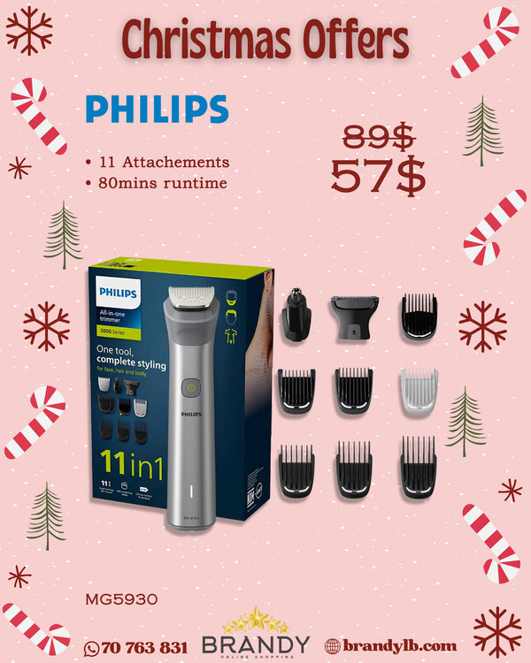 Shaver 11 in 1 MG5930 Face and Hair Grooming Kit, Waterproof, Rechargeable