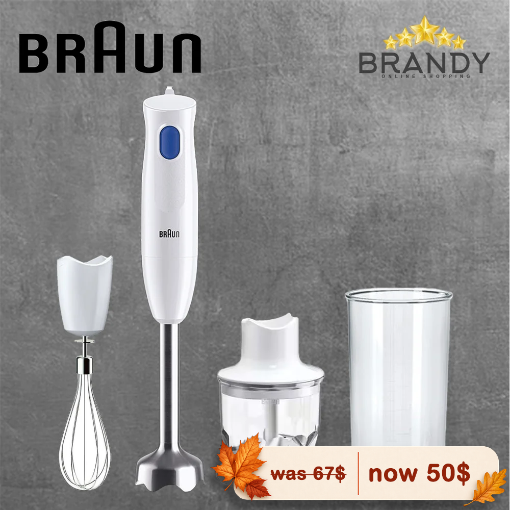 Braun MultiQuick 1 Hand Blender MQ10.202MWH 450W Metal Wand