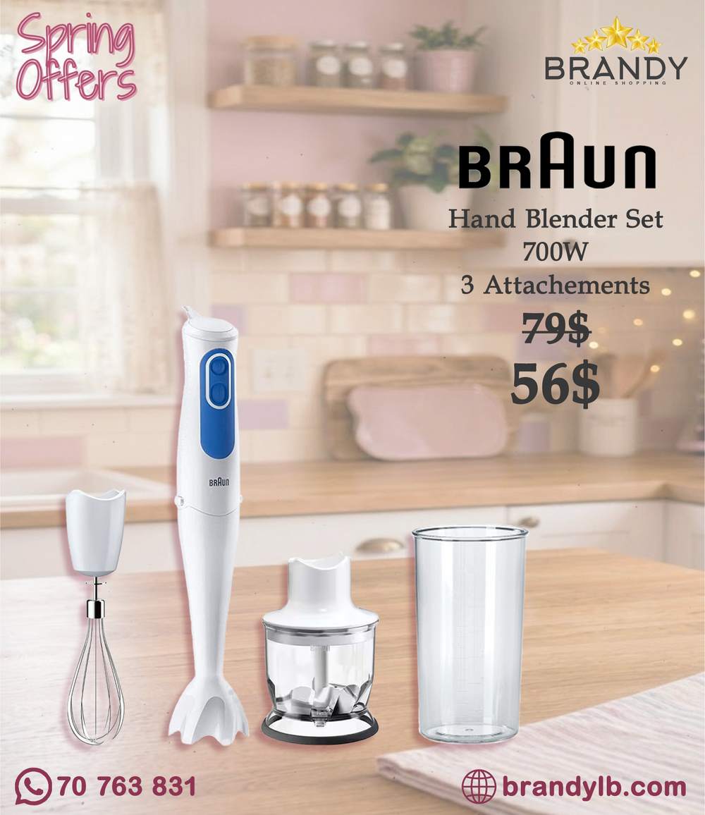 Braun MultiQuick 3 MQ3025 Hand Blender 700W PowerBell Plus White/Blue