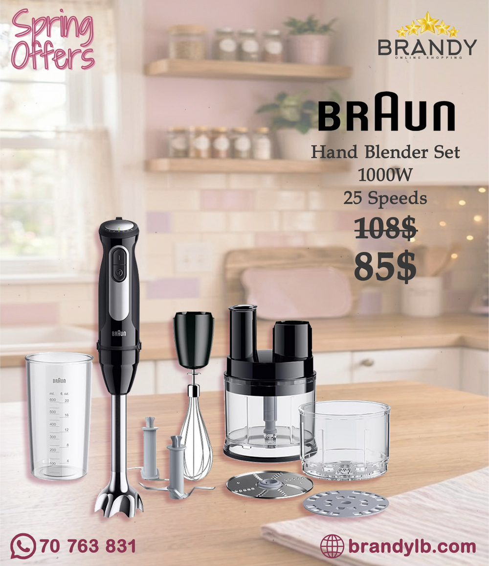 Braun MultiQuick 5 Pro MQ55755M Hand Blender 1000W 25-Speed Black
