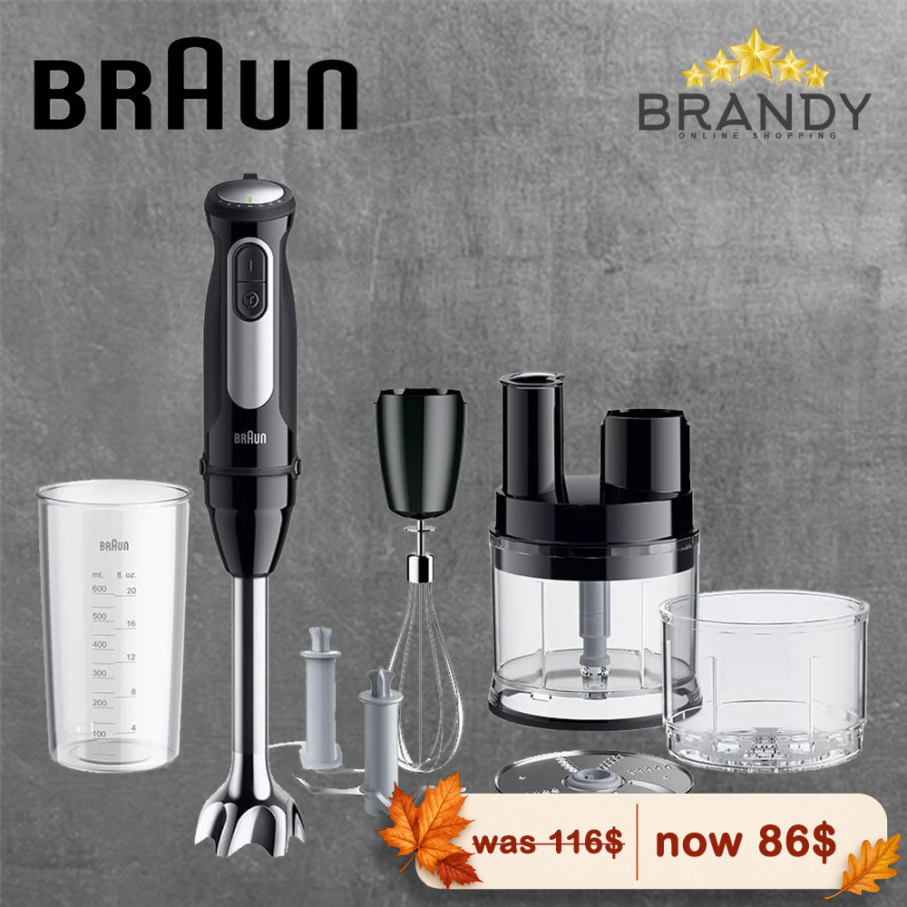 Braun MultiQuick 5 Pro MQ55755M Hand Blender 1000W 25-Speed Black