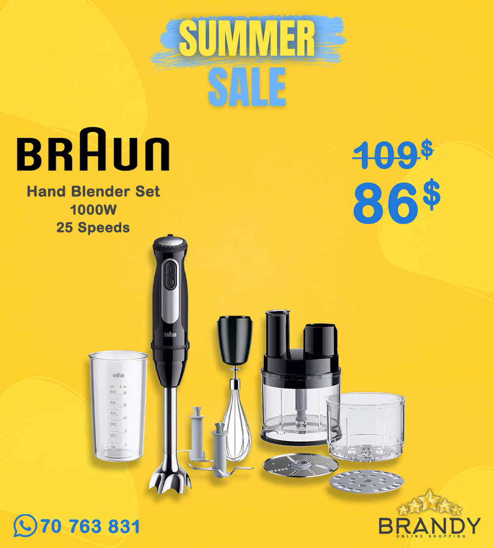 Braun MultiQuick 5 Pro MQ55755M Hand Blender 1000W 25-Speed Black