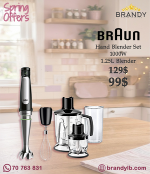 Braun MultiQuick 7 Hand Blender MQ7045X 1000W SmartSpeed ActiveBlade