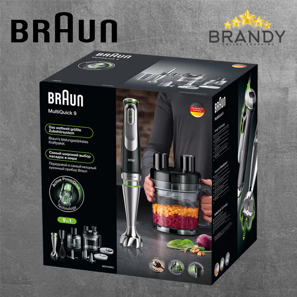 Braun MultiQuick 9 MQ9195XLI Hand Blender 1200W ActiveBlade Black